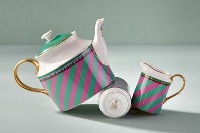 (image for) Pip Studio Pip Chique Stripes Kanne Klein Rosa/Grün | Pip Studio Sale-2696