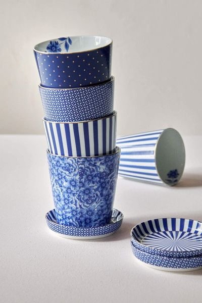 (image for) Pip Studio Royal Stripes Tasse &Amp; Teebeutelablage Blau | Pip Studio Sale-2680