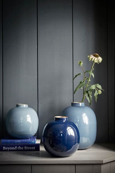 (image for) Pip Studio Metall Vase Hellblau 23 Cm | Pip Studio Sale-3261