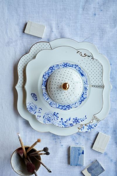 (image for) Pip Studio Royal White Frühstücksteller Golden Dots 23,5 Cm | Pip Studio Sale-2936