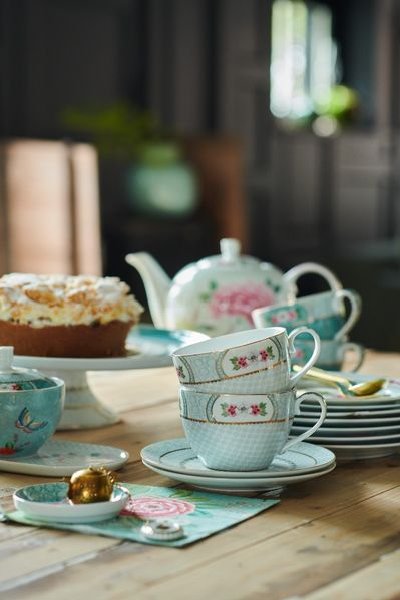 (image for) Pip Studio Blushing Birds Set/2 Cappuccino Tassen &Amp; Untertassen Weiß | Pip Studio Sale-2961