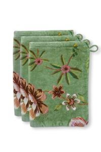 (image for) Pip Studio Waschlappen Set/3 Secret Garden Grün 16X22cm | Pip Studio Sale-2567