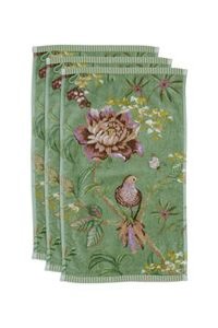 (image for) Pip Studio Gästehandtuch Set/3 Secret Garden Grün 30X50cm | Pip Studio Sale-2419