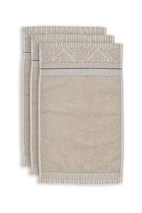 (image for) Pip Studio Gästehandtuch Set/3 Soft Zellige Khaki 30x50 Cm | Pip Studio Sale-3170