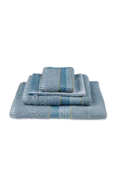 (image for) Pip Studio Gästehandtuch Set/3 Soft Zellige Blau/Grau 30X50cm | Pip Studio Sale-2572