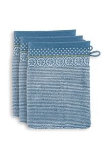 (image for) Pip Studio Waschlappen Set/3 Soft Zellige Blau/Grau 16X22cm | Pip Studio Sale-2597