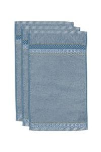 (image for) Pip Studio Gästehandtuch Set/3 Soft Zellige Blau/Grau 30X50cm | Pip Studio Sale-2572 - Click Image to Close