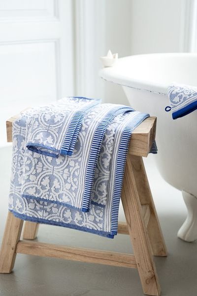 (image for) Pip Studio Badetuch Set/3 Tile De Pip Blau 55x100 Cm | Pip Studio Sale-3157