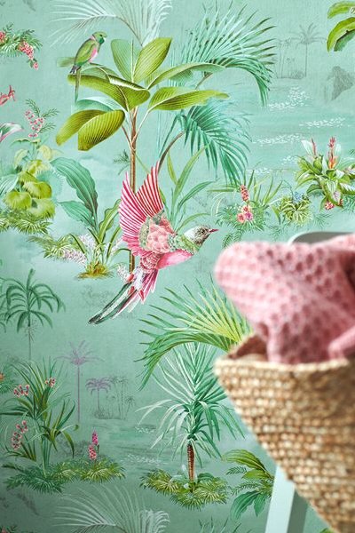 (image for) Pip Studio Palm Scene Tapete Blau | Pip Studio Sale-3307