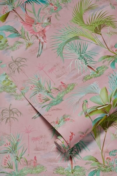 (image for) Pip Studio Palm Scene Tapete Rosa | Pip Studio Sale-3296