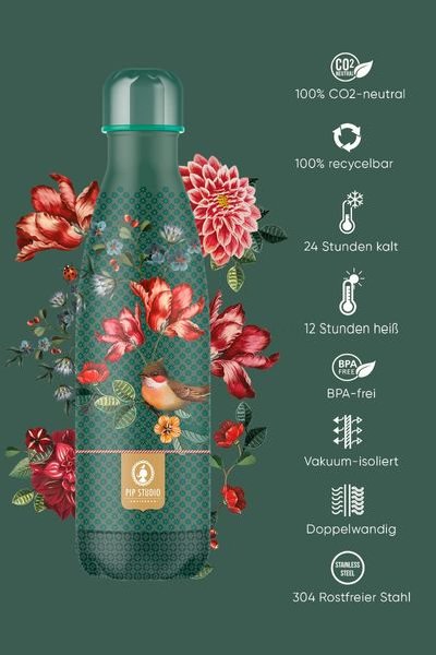 (image for) Pip Studio Winter Wonderland Thermosflasche Grün 500ml | Pip Studio Sale-2645