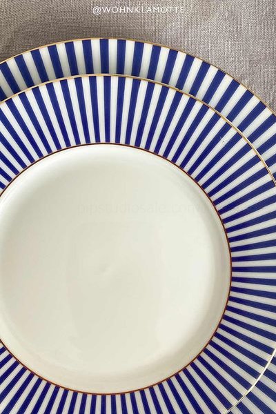 (image for) Pip Studio Royal Stripes Gebäckteller Blau 17 Cm | Pip Studio Sale-2915